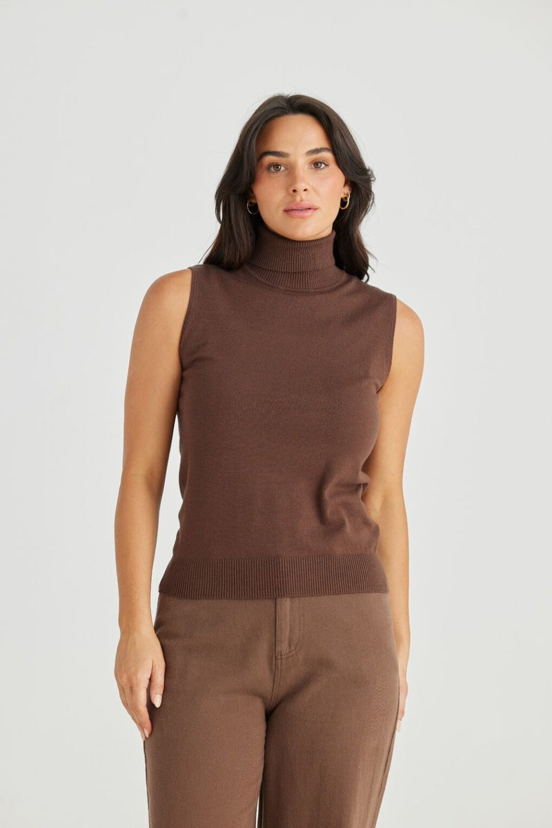 Skye Knit Top | Cacao