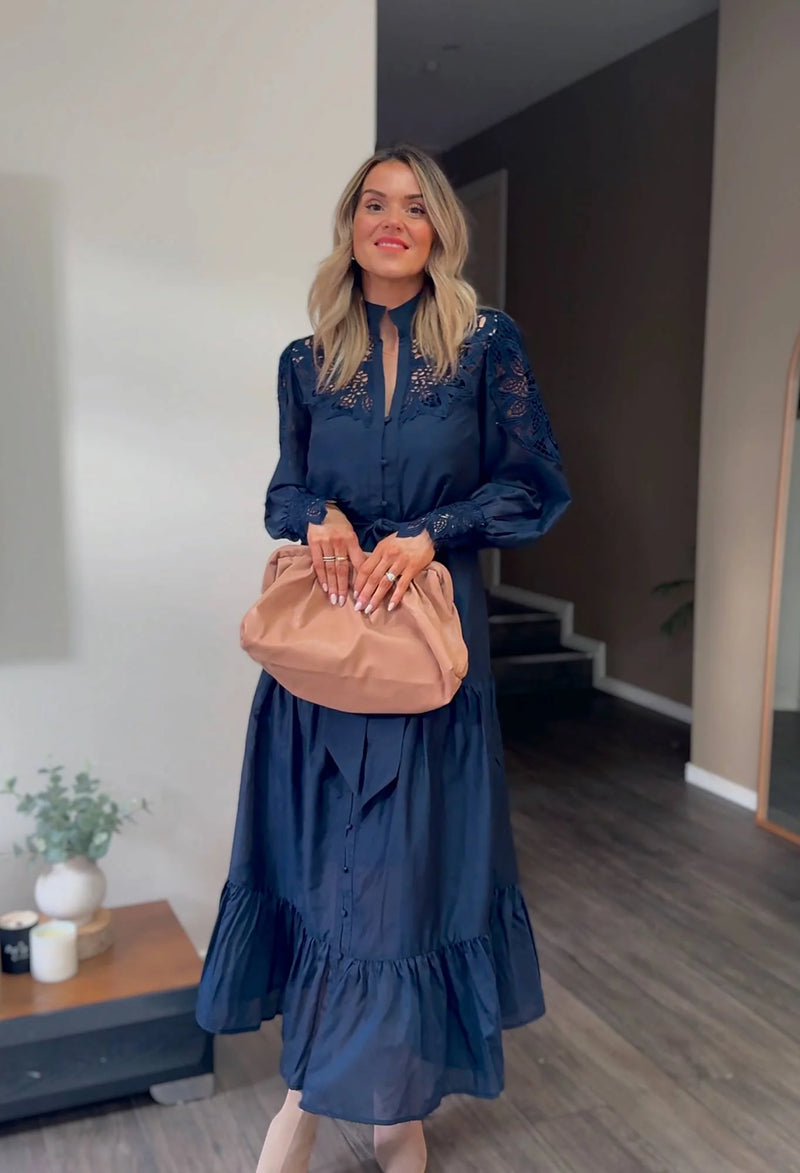 Mirador Silk Maxi Dress | Night Sky