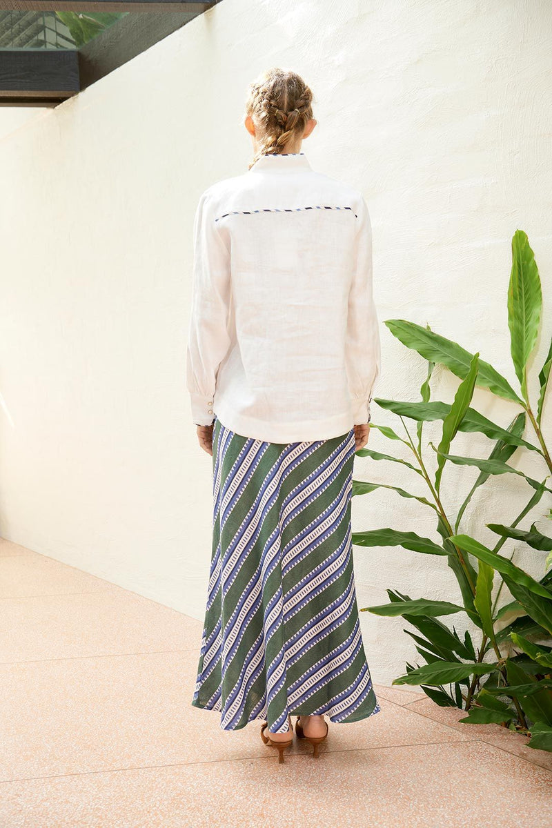 Skye Linen Blouse | White