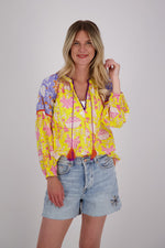Yellow Lila Print Top | Yellow