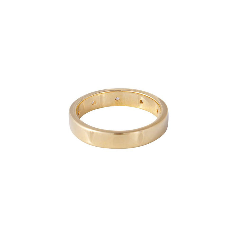 White Cheetah Stacking Ring | Gold