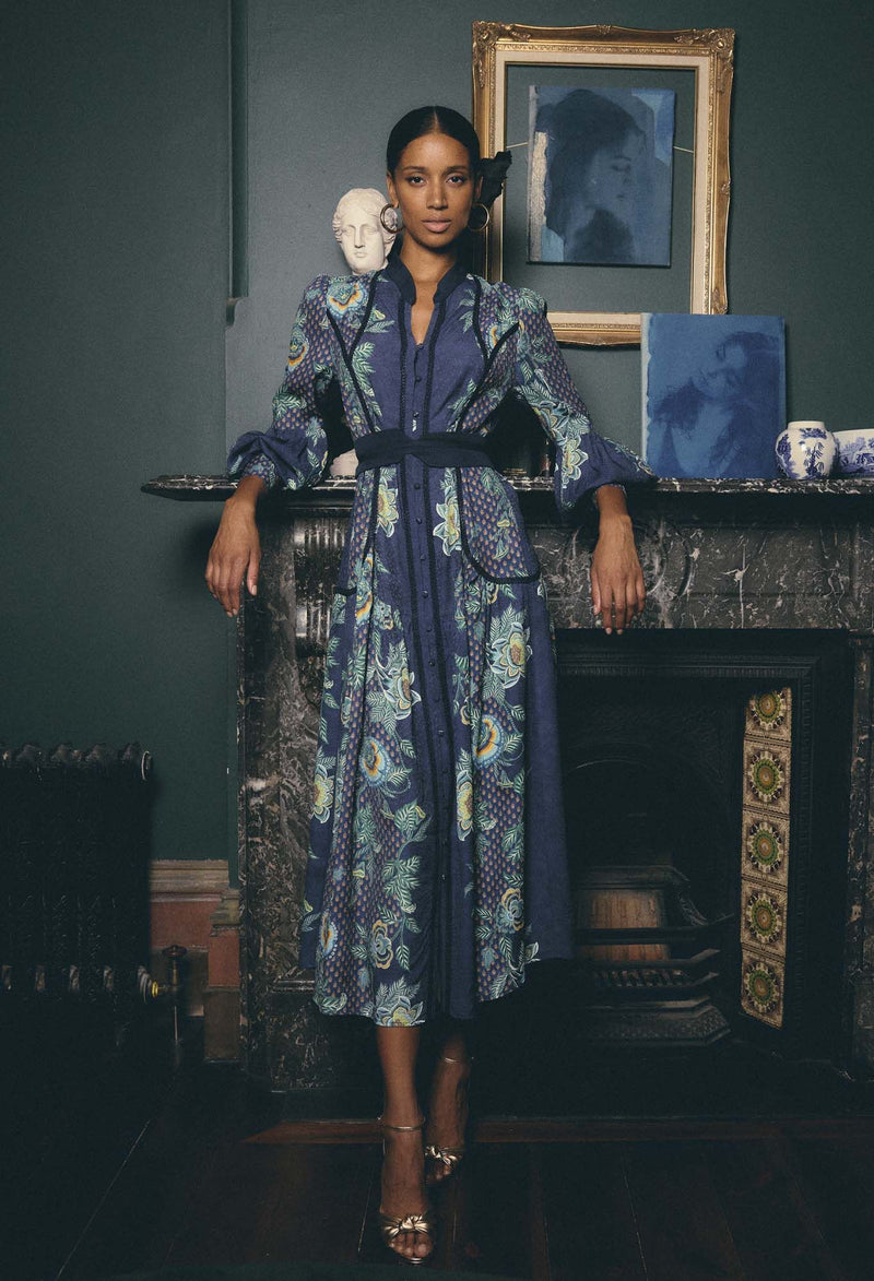 Esmeralda Midi Dress | Mariposa zafiro