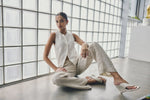 Kyra Button Tank | White