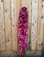 Vibrant Pink and Red Recycled Fabric Garland