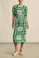 Wander Dress | Parrot Scarf
