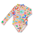 Long Sleeve Zip Bathers | Fancy Fins