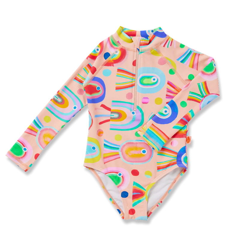 Long Sleeve Zip Bathers | Fancy Fins