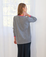Cath Knit with Contrast | Grey/Dayglo