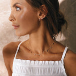 13 mm Huggies - White Topaz
