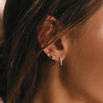 13 mm Huggies - White Topaz