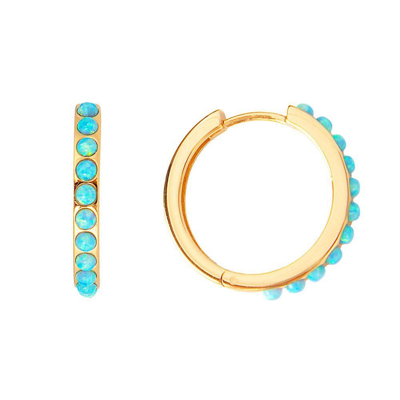 Fairley | Blue Opal Crystal Maxi Hoops