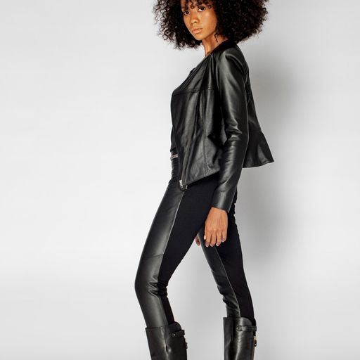 Simone Leather Jacket | Black