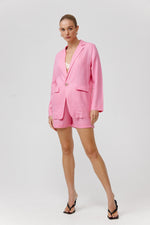 Kinney Women's Summer Leo Linen Short Pink