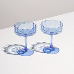 WAVE COUPE SET OF 2 | BLUE