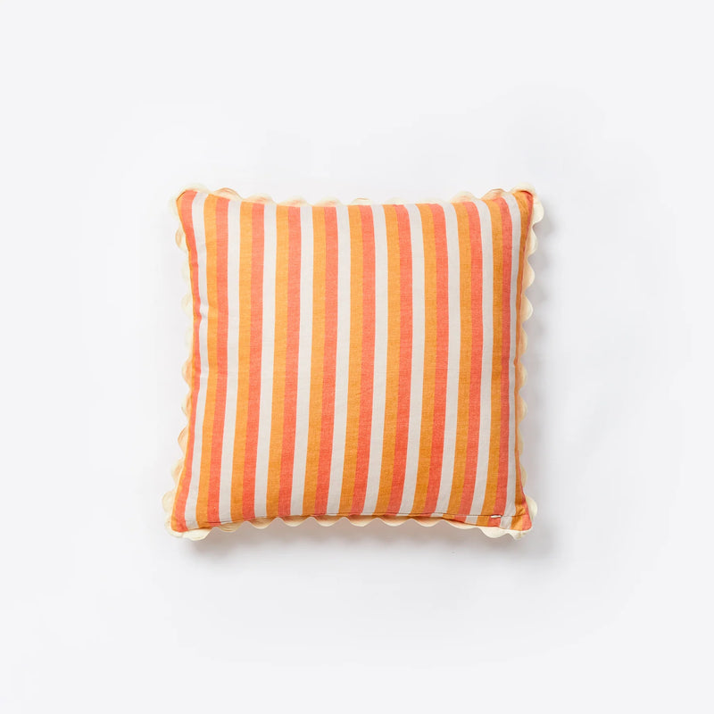 Bonnie and Neil | Square Cushion 60cm | Florence Stripe Red