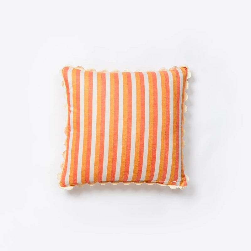 Bonnie and Neil | Square Cushion 60cm | Florence Stripe Red