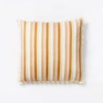 Bonnie and Neil | Square Cushion 80cm | Florence Stripe Wheat