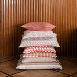 Bonnie and Neil | Square Cushion 80cm | Florence Stripe Wheat