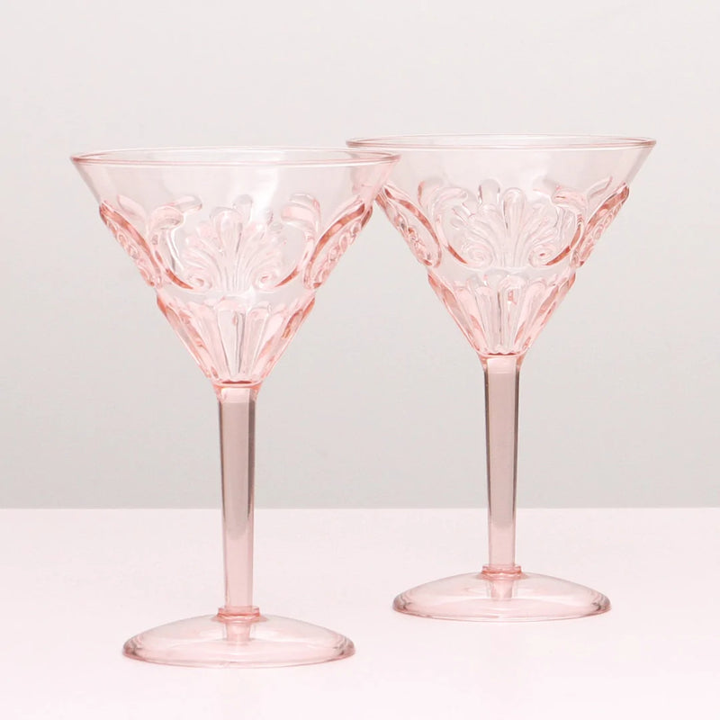 Flemington Acrylic Martini Glass | Pale Pink
