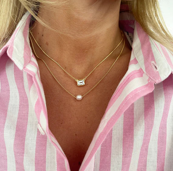 Aquamarine Deco Necklace