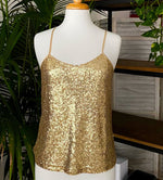Joey the Label Twinkle Sequin Cami Champagne