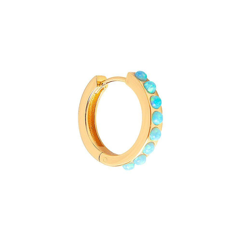 Fairley | Blue Opal Crystal Midi Hoops