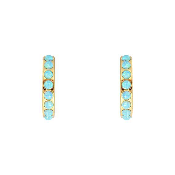 Fairley | Blue Opal Crystal Midi Hoops