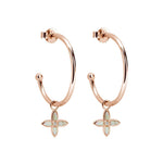 Murkani | Desert Flower Medium Hoop Mother of Pearl Earring