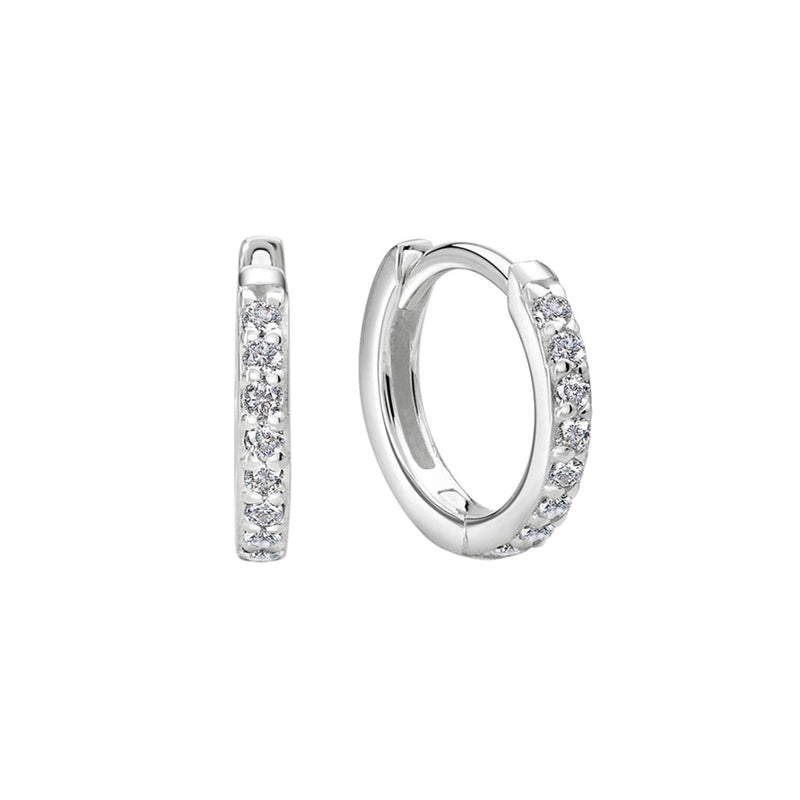 13 mm Huggies - White Topaz