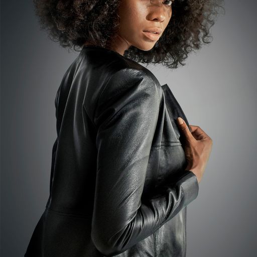 Simone Leather Jacket | Black