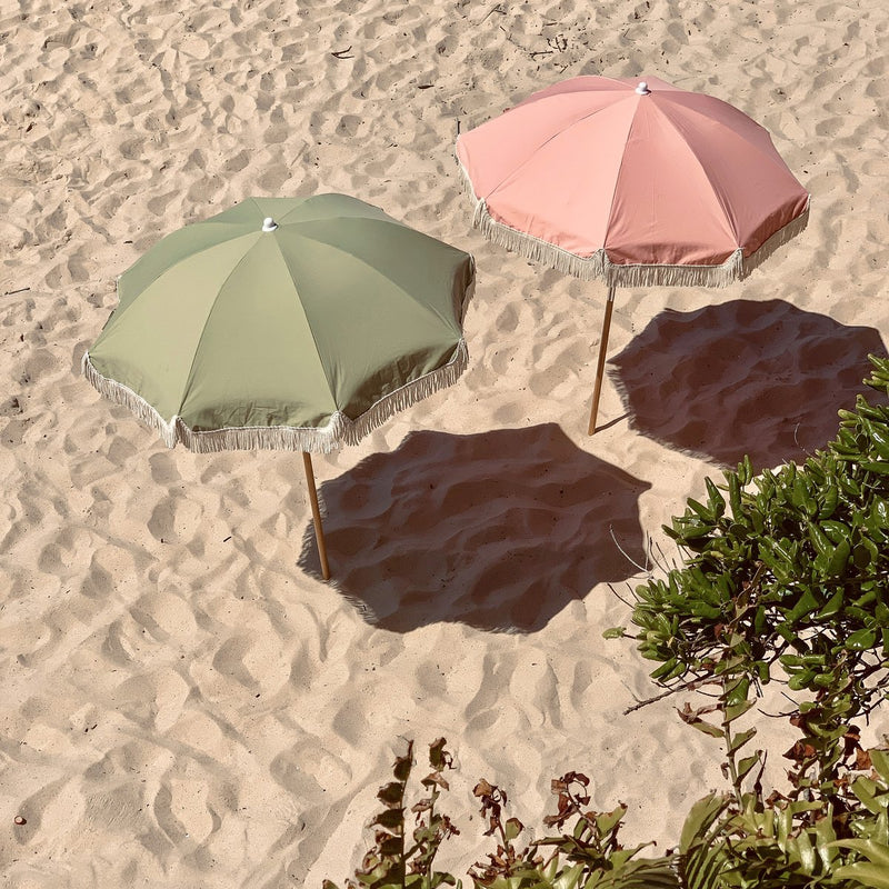 Luxe Beach Umbrella | Powder Pink