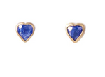 Fairley | Blue Sapphire Heart Stud
