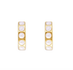 Fairley | Crystal Pearl Midi Hoops