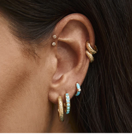 FAIRLEY | ANTIQUE GOLD MAXI HOOPS