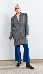 Kireina Estelle Coat Grey Plaid