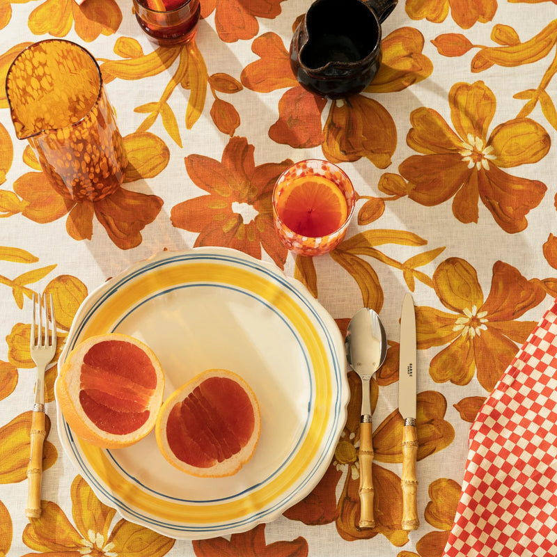 Bonnie and Neil | Linen Tablecloth | Small Dogwood Rust