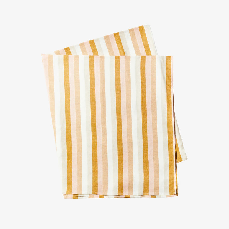 Bonnie and Neil | Linen Tablecloth | Florence Stripe Wheat