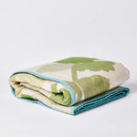 PASTEL FLORAL KHAKI QUILTED THROW