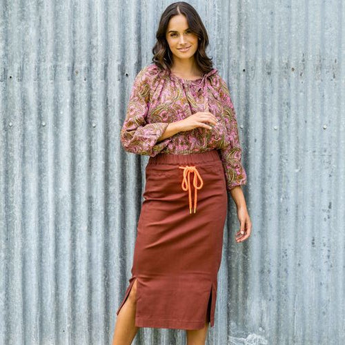 Dawes Point Skirt | Rust