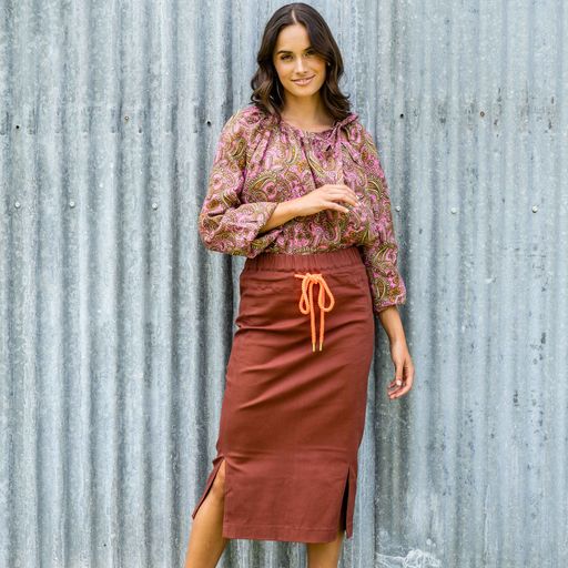Dawes Point Skirt | Rust