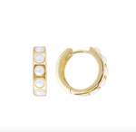 Fairley | Crystal Pearl Midi Hoops