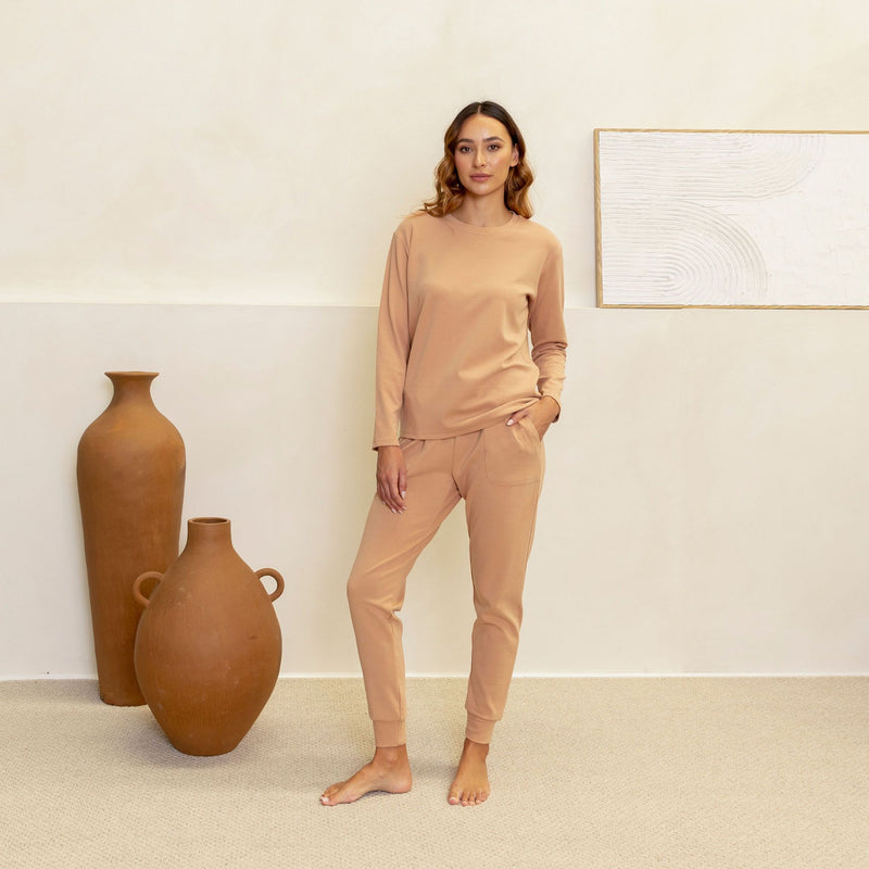 Zoe Bamboo Jersey Pant | Tuscany