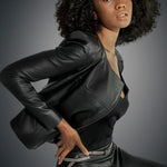 Simone Leather Jacket | Black