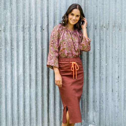 Dawes Point Skirt | Rust