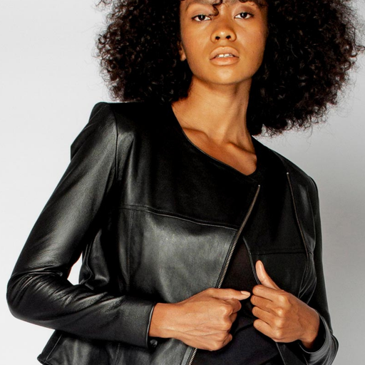 Simone Leather Jacket | Black